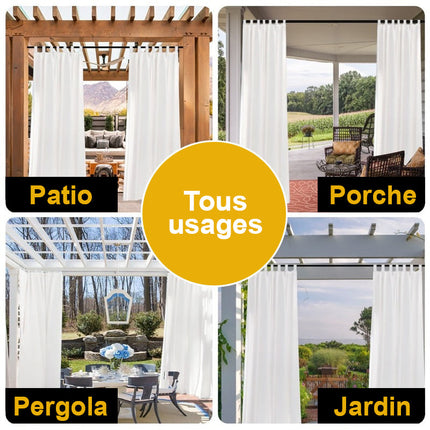 Outdoor Vorhang mit Farbverlauf für Balkon