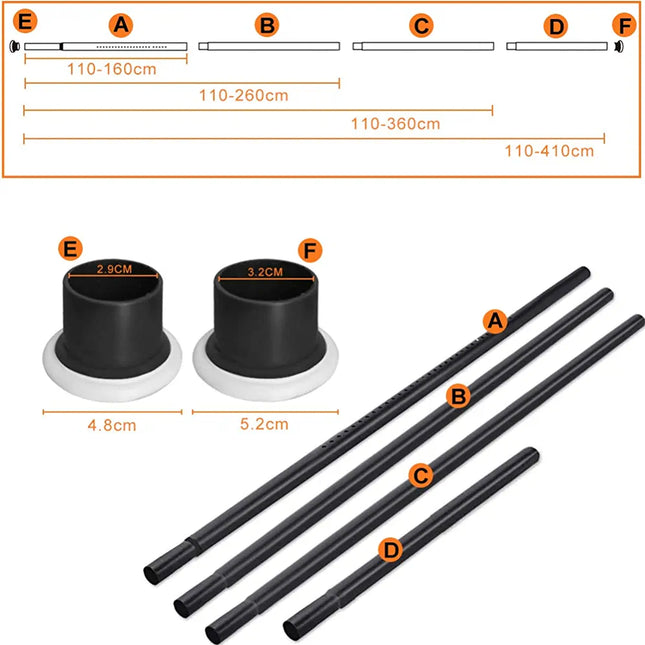 Teleskop Gardinenstange zum Klemmen