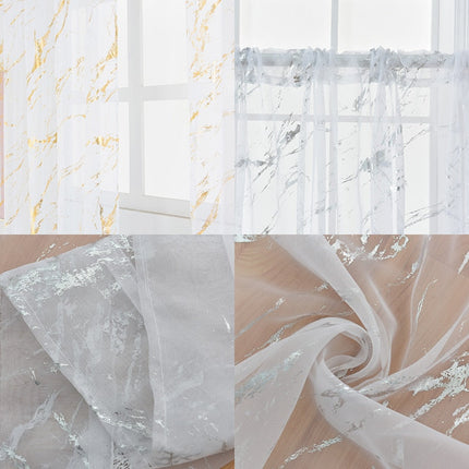 Transparente Gardine Mascaty in Marmor-Optik