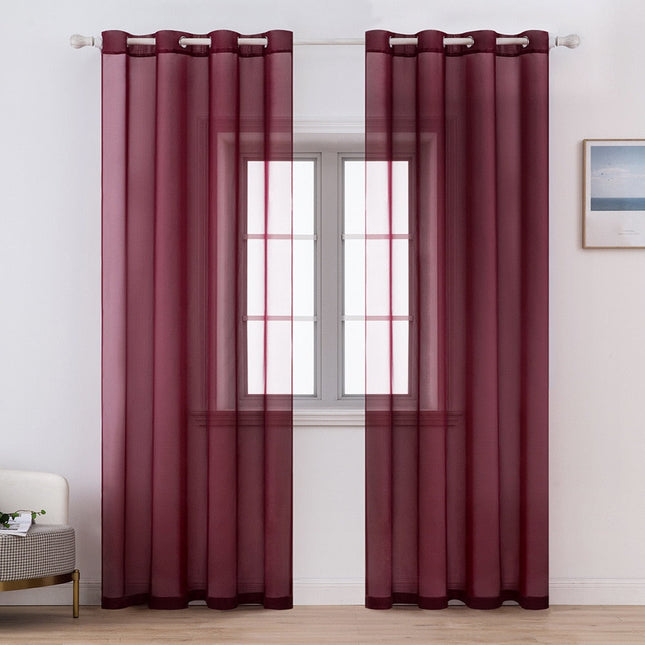Transparenter Voile Vorhang mit Ösen