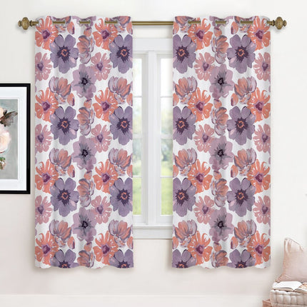 Vorhang mit buntem Blumenmuster
