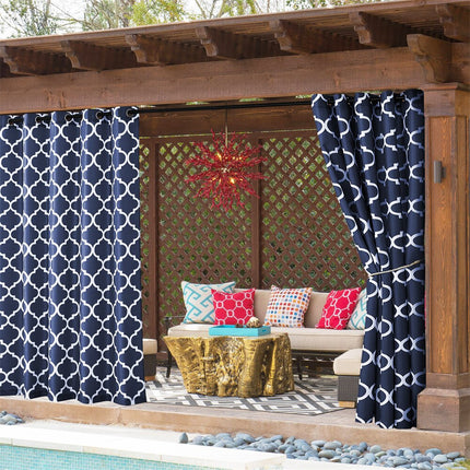 Outdoor-Vorhang wasserabweisend mit Muster