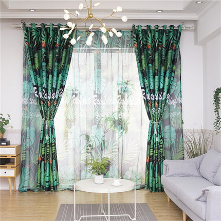 Vorhang mit tropischem Dschungel-Muster