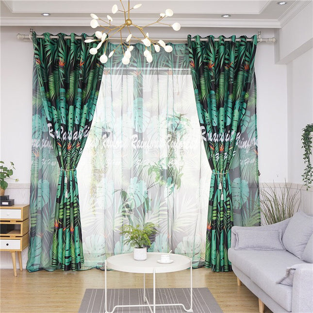 Vorhang mit tropischem Dschungel-Muster