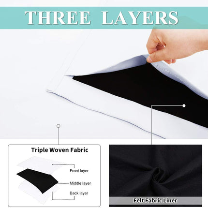 Weißer Thermo Verdunkelungsvorhang mit Ösen