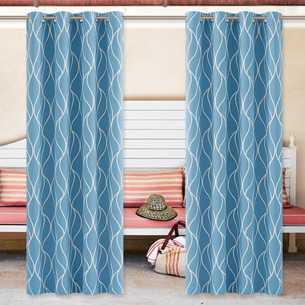 Outdoor-Vorhang Ferala mit modernem Wellenmuster