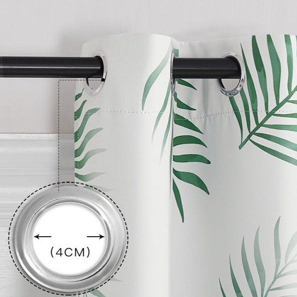 Vorhang Skara mit grünen Palmenblättern