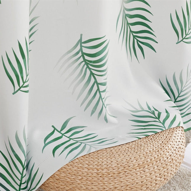 Vorhang Skara mit grünen Palmenblättern
