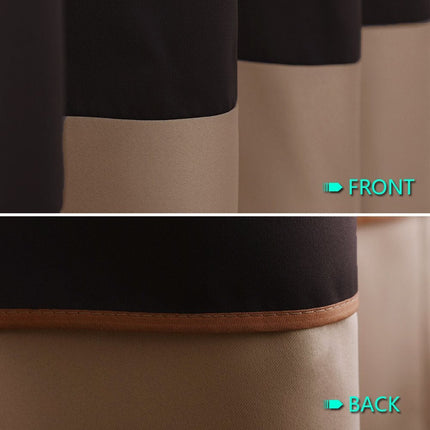 Zweifarbiger Verdunkelungsvorhang mit Ösen