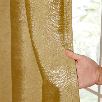 Verdunkelungsvorhang Gelb mit Sternenmuster