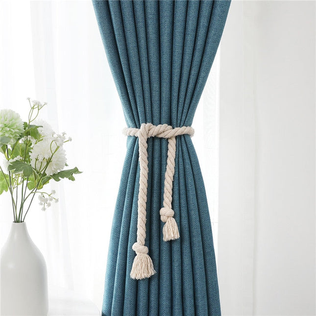 Blickdichter Vorhang Skandi Stil Blau