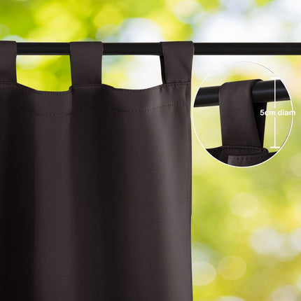 Wasserdichter Outdoor Vorhang Braun mit Ösen
