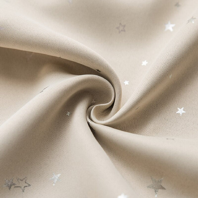 Verdunkelungsvorhang Beige mit Sternenmuster