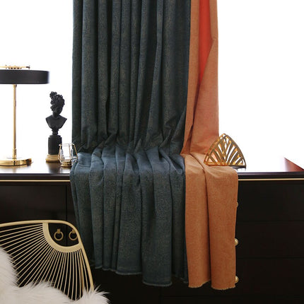 Strukturierter Verdunkelungsvorhang in Dunkelblau