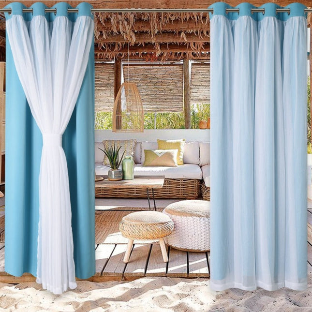 Wetterfester Outdoor Vorhang für Balkon