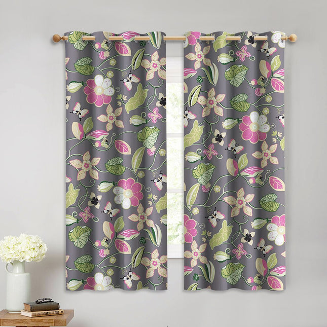 Bunter Vorhang Odda mit Blumenmuster