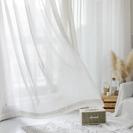 Gardine in Leinenoptik für Wohnzimmer