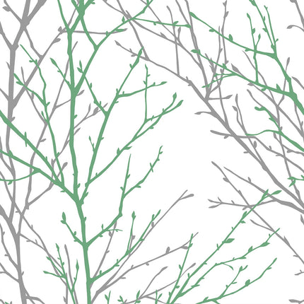 Blickdichter Außenvorhang mit Äste-Motiv