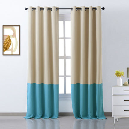 Zweifarbiger Verdunkelungsvorhang mit Ösen