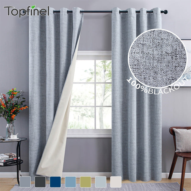 Verdunkelungsvorhang Weiß meliert mit Ösen