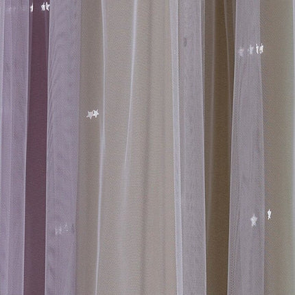 Doppellagiger Vorhang mit Sternen für Kinderzimmer