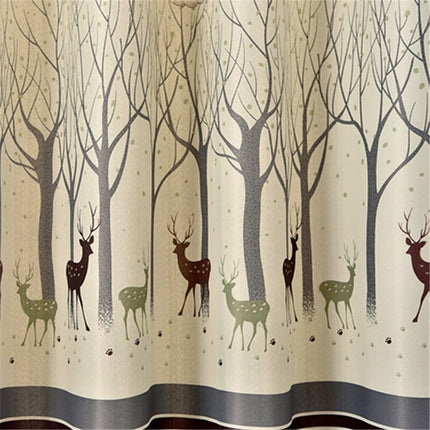 Vorhang Gea mit Wald- und Hirschmotiv