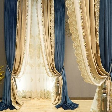 Eleganter Voile Store mit Stickerei