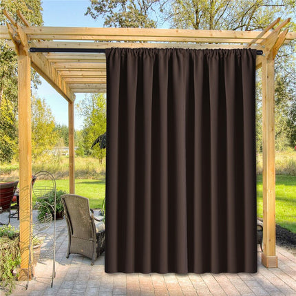 Wetterfester Outdoor-Vorhang Odaki in Braun