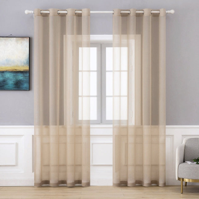 Transparenter Voile Vorhang mit Ösen