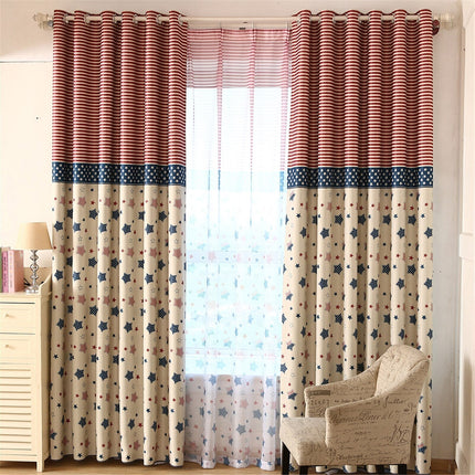 Verdunkelungsvorhang im amerikanischen Flaggen-Design