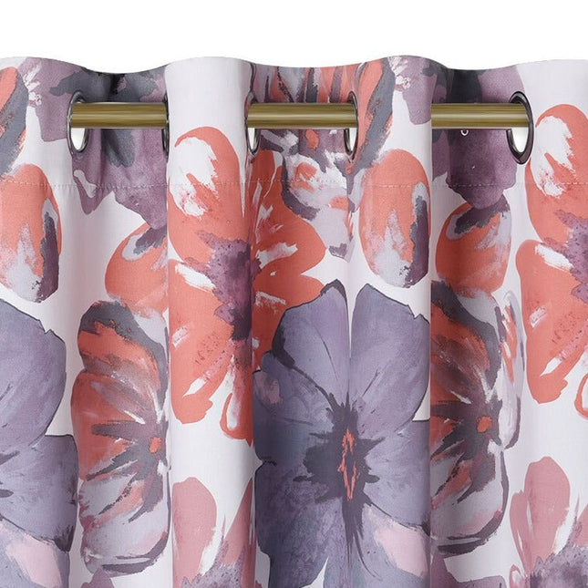 Vorhang mit buntem Blumenmuster