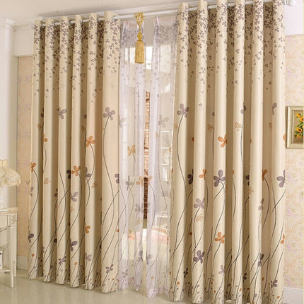 Verdunkelungsvorhang mit abstraktem Blumenmuster