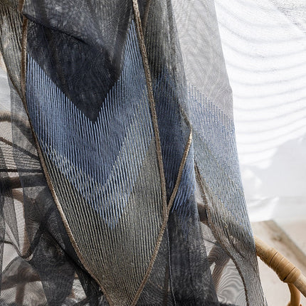 Bestickter Voile-Vorhang Kuala geometrisch