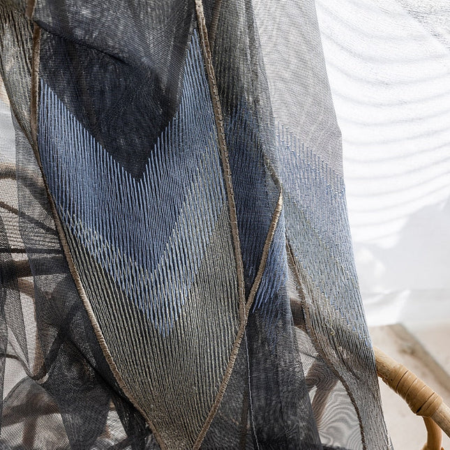 Bestickter Voile-Vorhang Kuala geometrisch