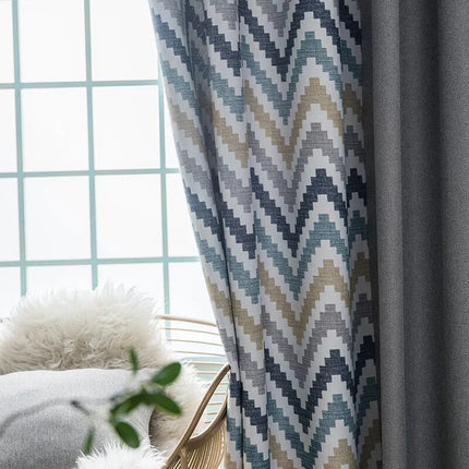 Verdunkelungsvorhang mit Zickzackmuster modern