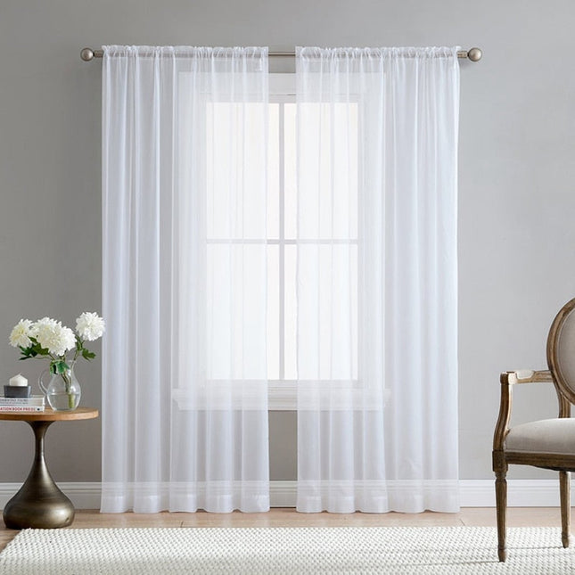 Einfache transparente Voile Gardine