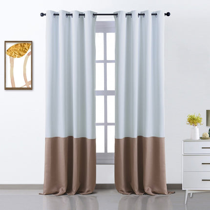 Zweifarbiger Verdunkelungsvorhang mit Ösen