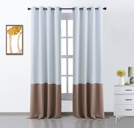 Zweifarbiger Verdunkelungsvorhang mit Ösen