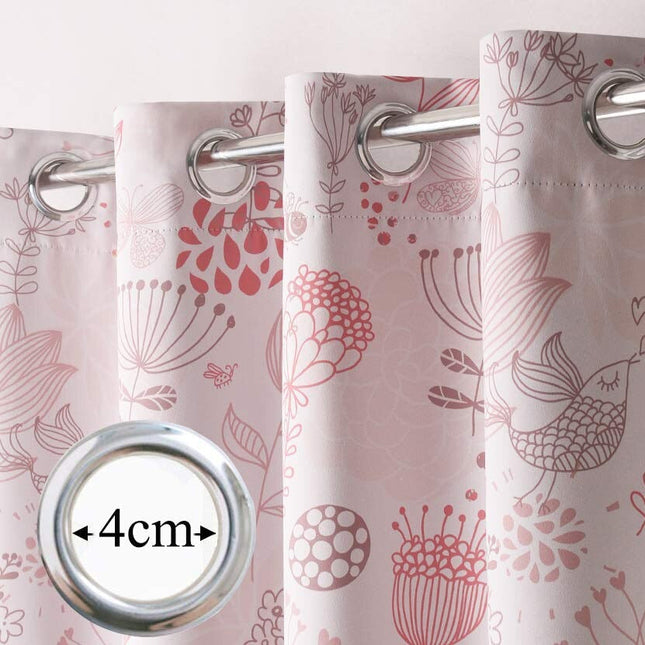 Dekovorhang mit modernem floralem Muster