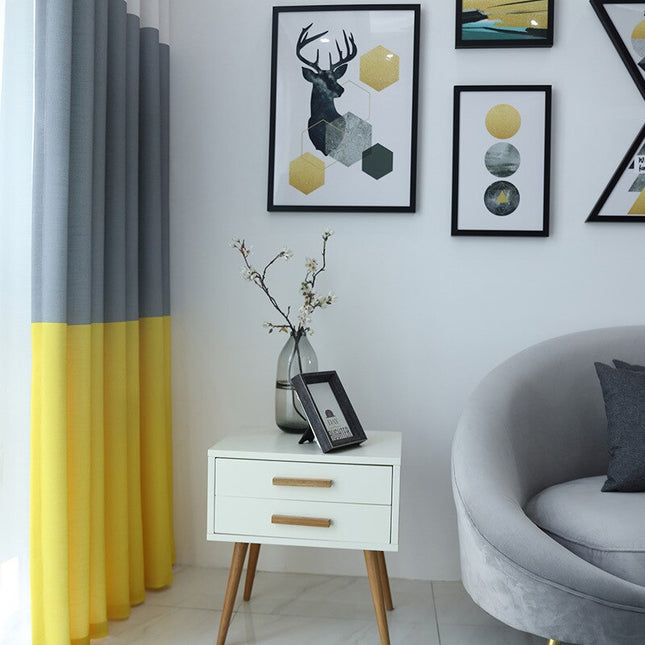 Moderner Vorhang Kiso im Colorblock-Design