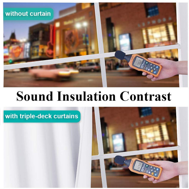 Weißer Thermo Verdunkelungsvorhang mit Ösen