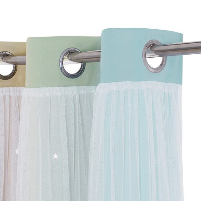 Doppellagiger Vorhang mit Sternen für Kinderzimmer
