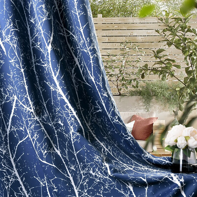Outdoor-Vorhang Laira mit Zweig-Muster