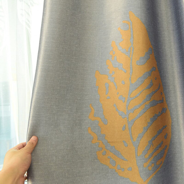 Dekorativer Vorhang mit botanischem Blattmuster