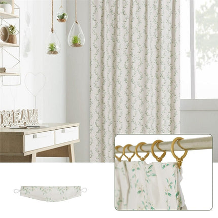 Landhausstil Vorhang mit grünem Blättermuster