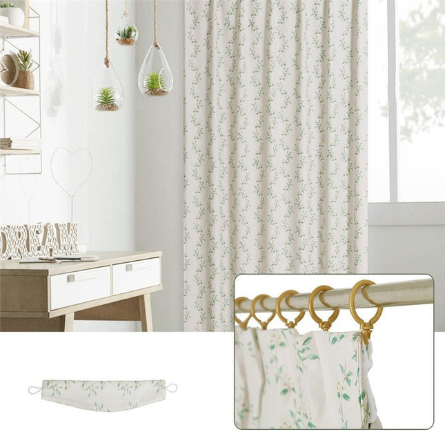 Landhausstil Vorhang mit grünem Blättermuster