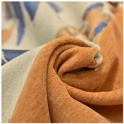 Verdunkelungsvorhang mit tropischem Blattmuster