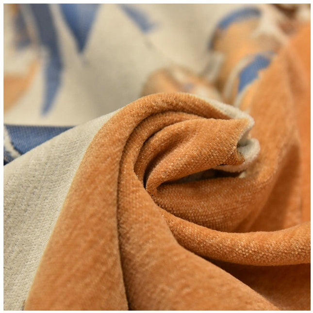 Verdunkelungsvorhang mit tropischem Blattmuster