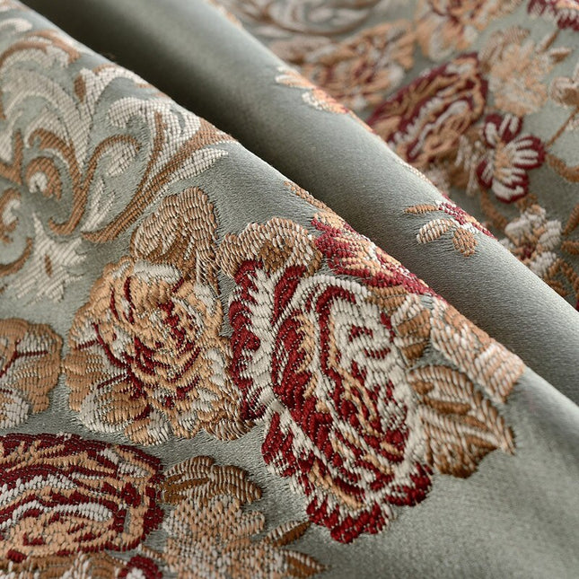 Jacquard Verdunkelungsvorhang mit floralem Barockmuster