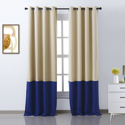 Zweifarbiger Verdunkelungsvorhang mit Ösen